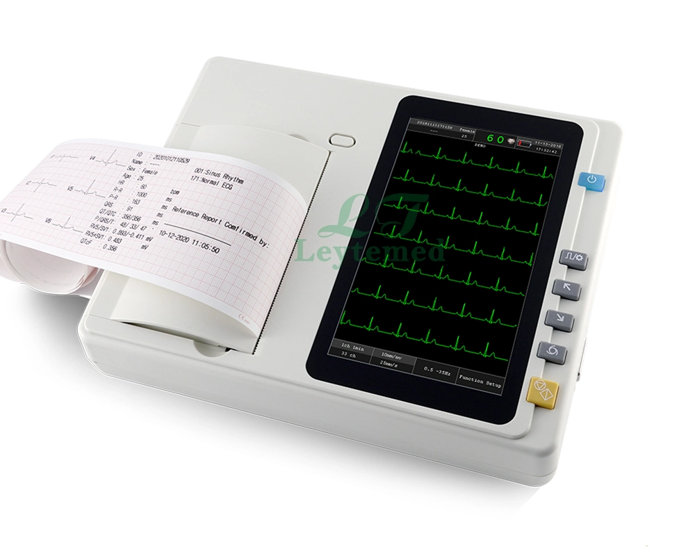 LTSE23 Cheap Price 3 Channel/6 Channel/12 Channel 7 Inch Touch Screen ECG Machine