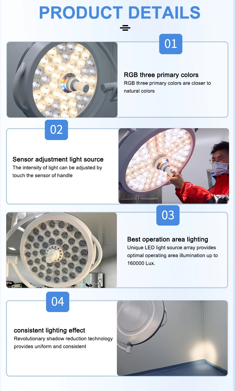 Promotional Surgical LED Single/Double Head New Type 700/500 Operating Lamp with Sensing Function