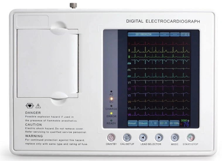 CE ISO Medical Equipment Electrocardiograph Digital 3 Channel Touch Screen ECG Machine with Interpretation