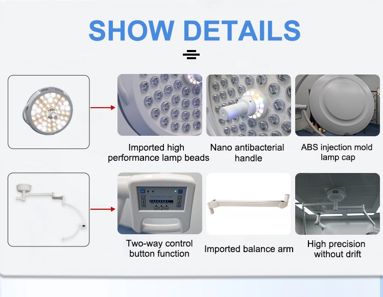 Promotional Surgical LED Single/Double Head New Type 700/500 Operating Lamp with Sensing Function