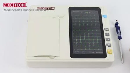 Dispositivo di monitoraggio ECG ECG digitale portatile a 6 canali e 12 canali approvato CE